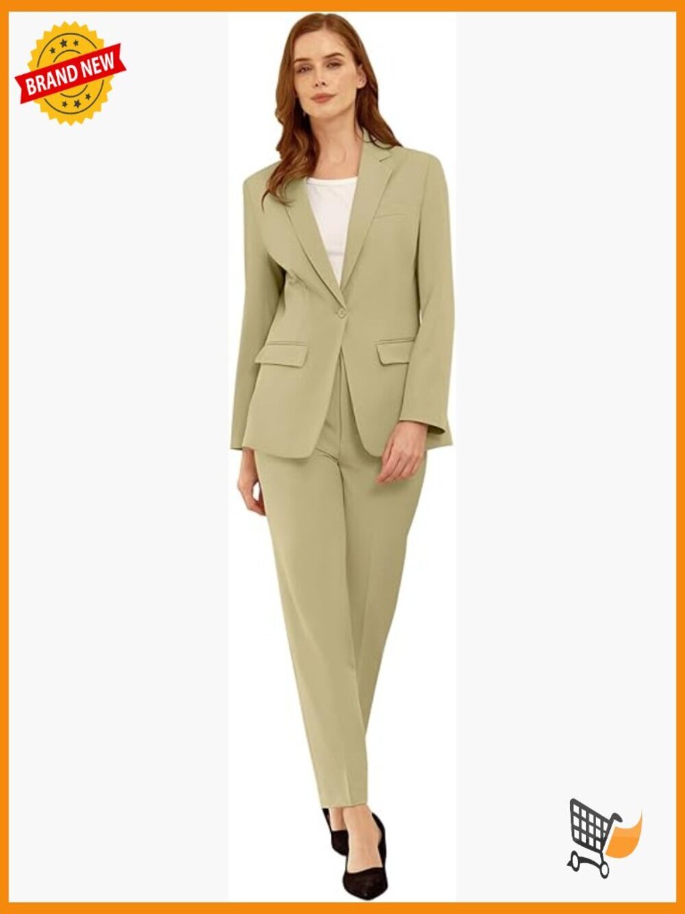 Women's 2 Piece Suit Set Slim Fit Blazer & Pants Business Office Work